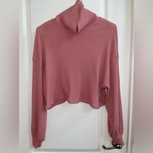 Hollister Pink Turtleneck Sweater, XS